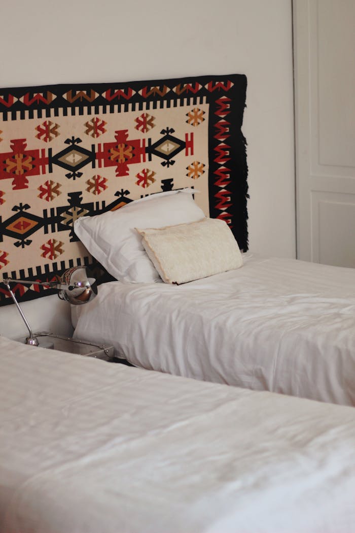Hotel Room Interior with Beds